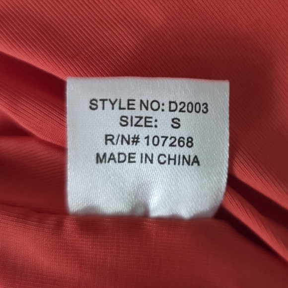 *Flawed*‎ Gracia Mendocino Asymmetrical Coral Draped Shoulder Ruched Mini Dress - Picture 10 of 10